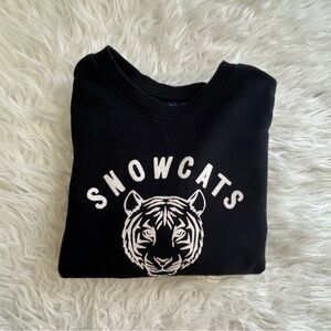 Janie And Jack Black Boy Snowcat Sweatshirt Size 7